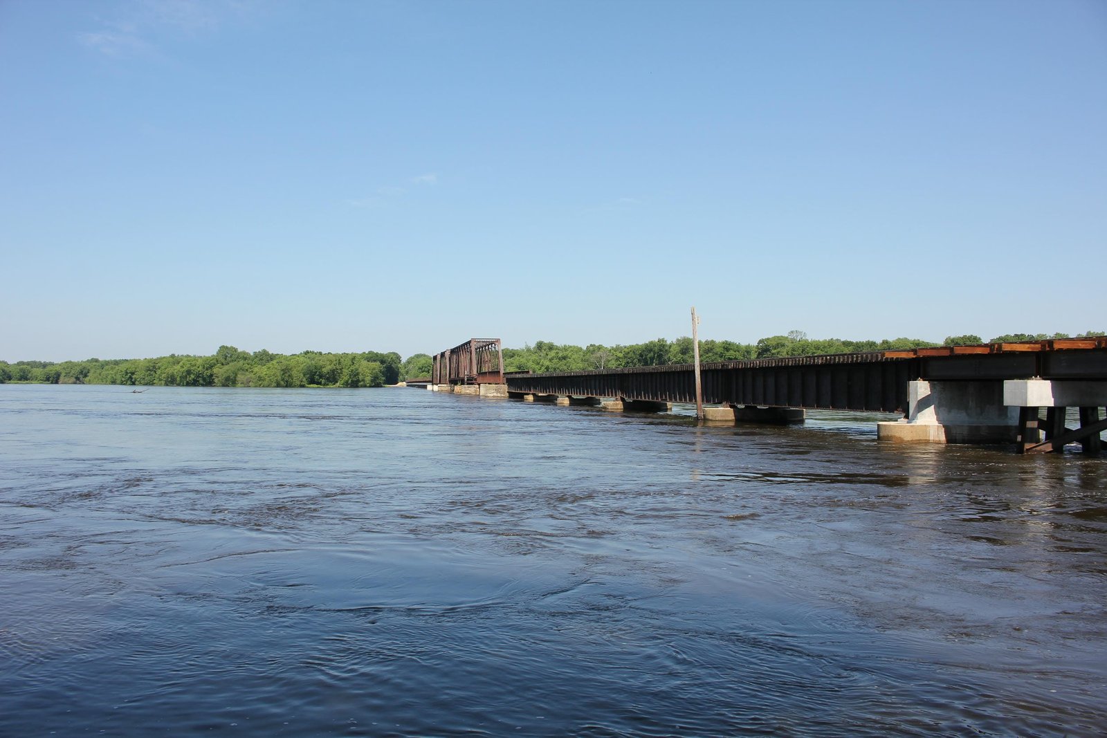 Looking west